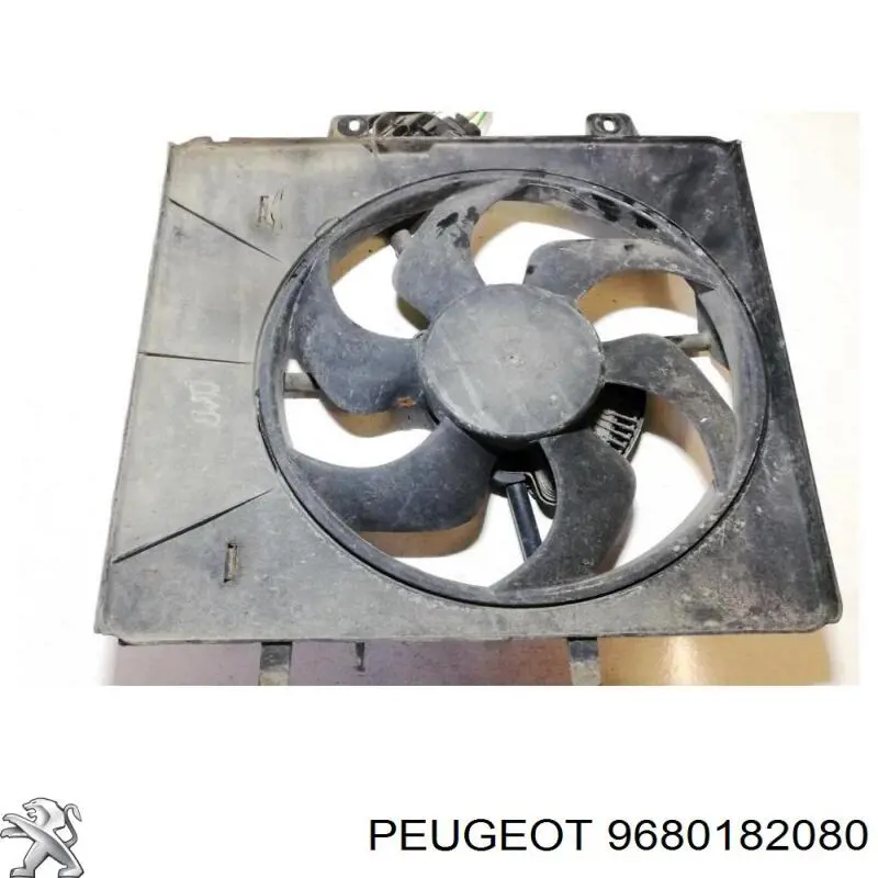 Купить 9680182080 Peugeot/Citroen Диффузор вентилятора в сборе с мотором и крыльчаткой