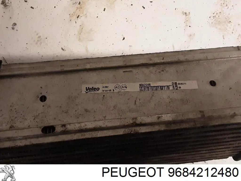 9684212480 Peugeot/Citroen radiador de intercooler