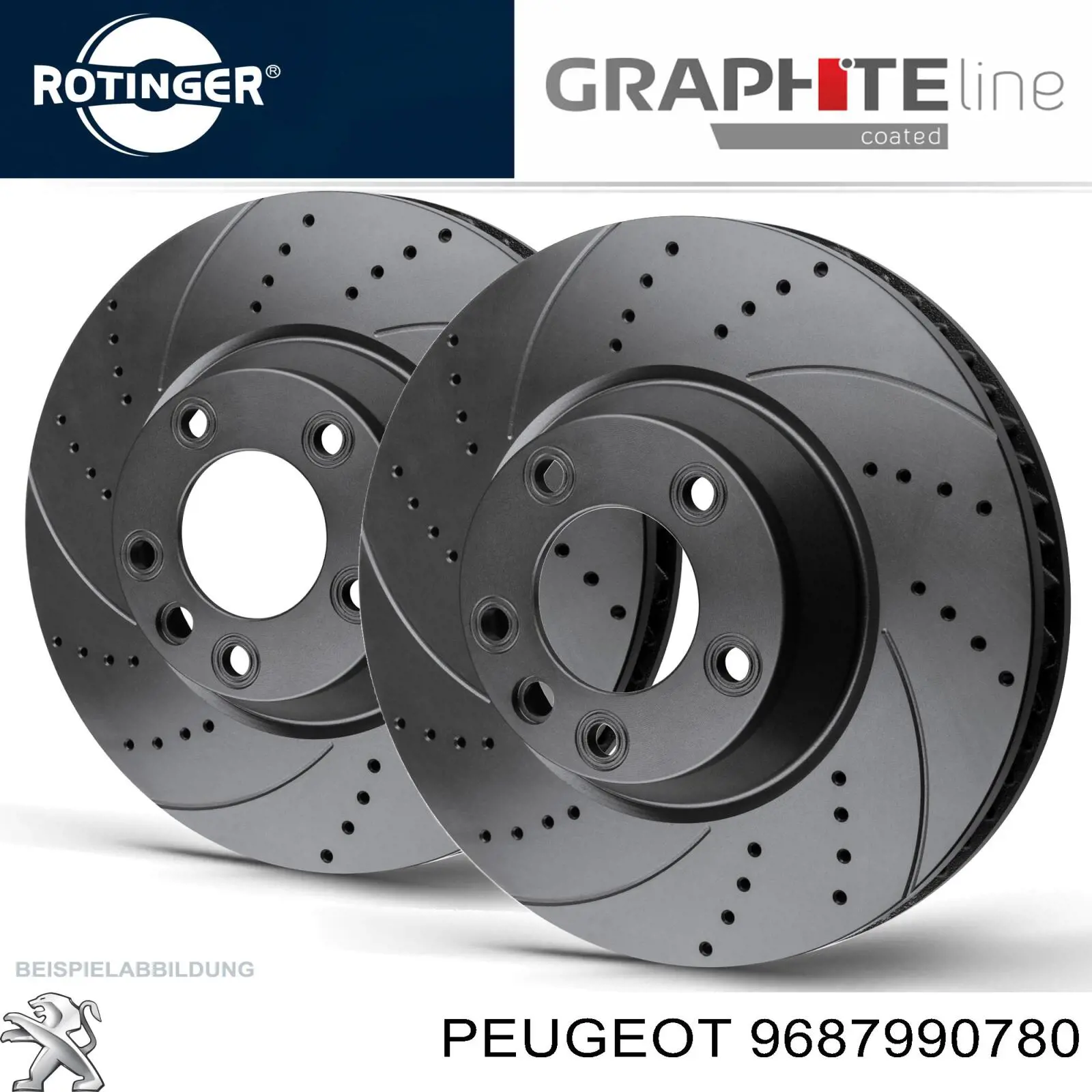 Купить 9687990780 Peugeot/Citroen Диск тормозной задний