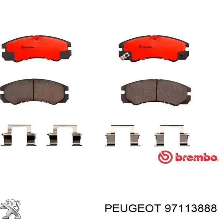 Передние тормозные колодки 97113888 Peugeot/Citroen