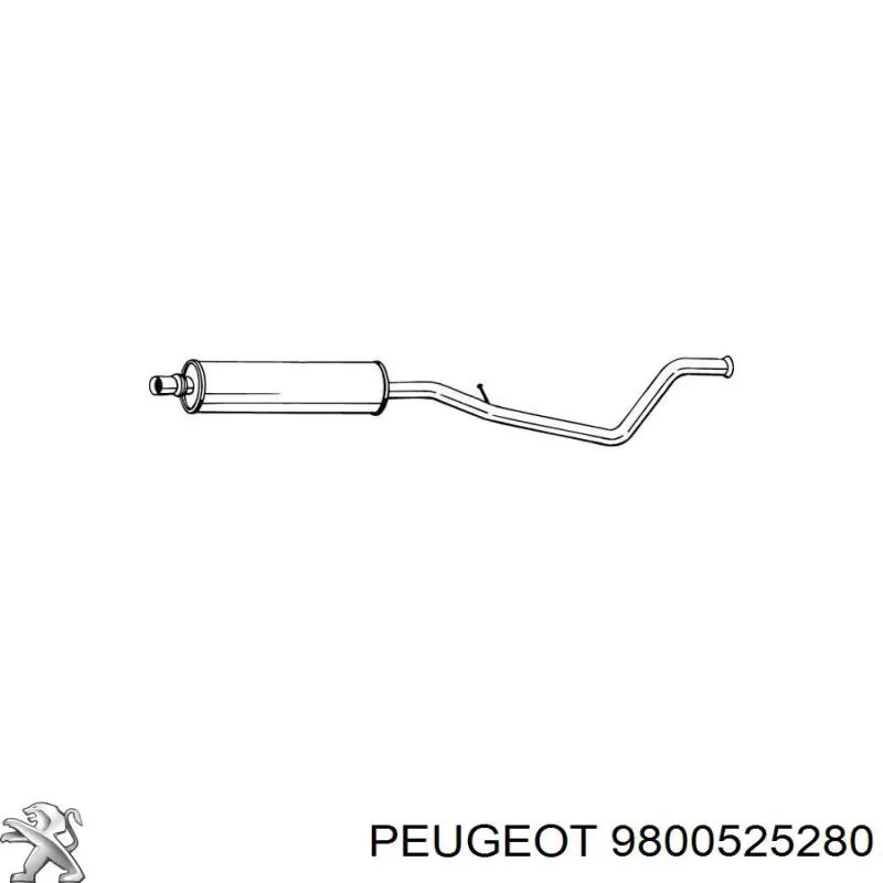 Silenciador del medio 9800525280 Peugeot/Citroen