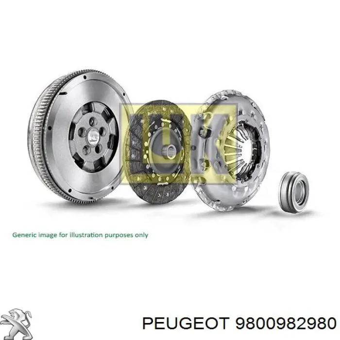 Volante motor 9800982980 Peugeot/Citroen