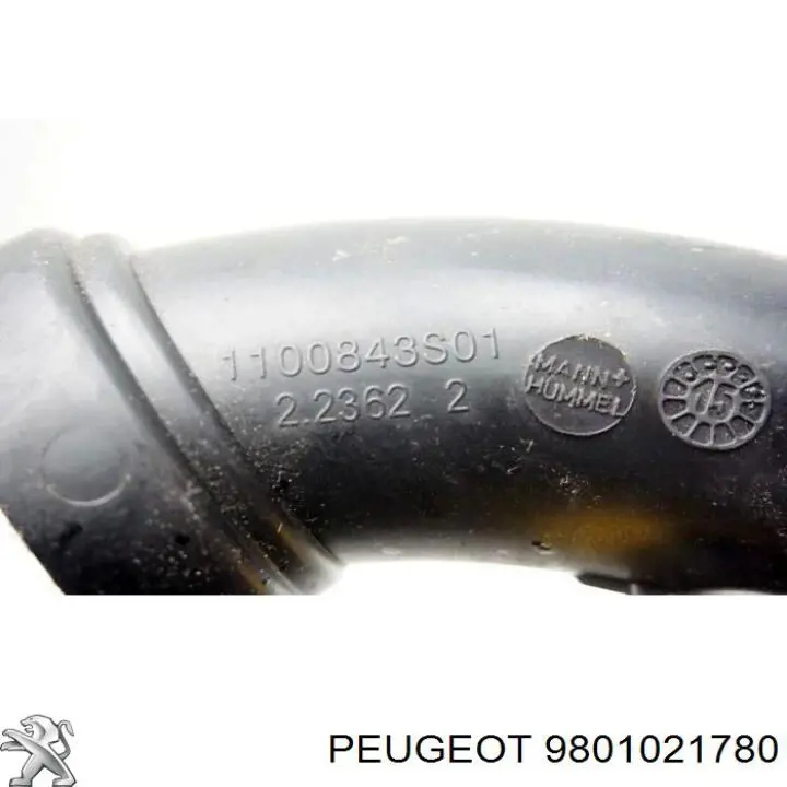 9801021780 Peugeot/Citroen Патрубок воздушный, выход воздушного фильтра