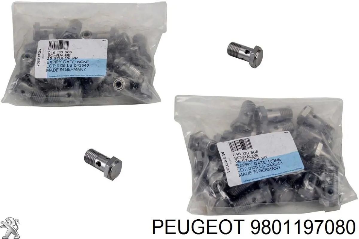9801197080 Peugeot/Citroen Tubo de combustível, inverso desde os injetores