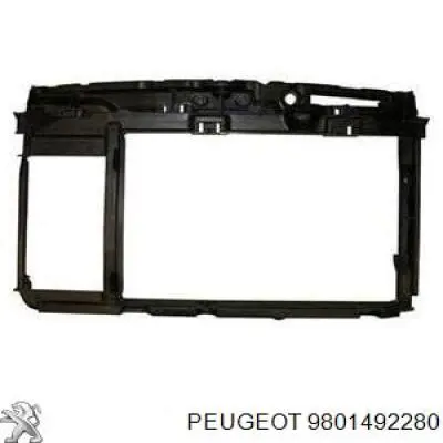 9801492280 Peugeot/Citroen suporte do radiador montado (painel de montagem de fixação das luzes)