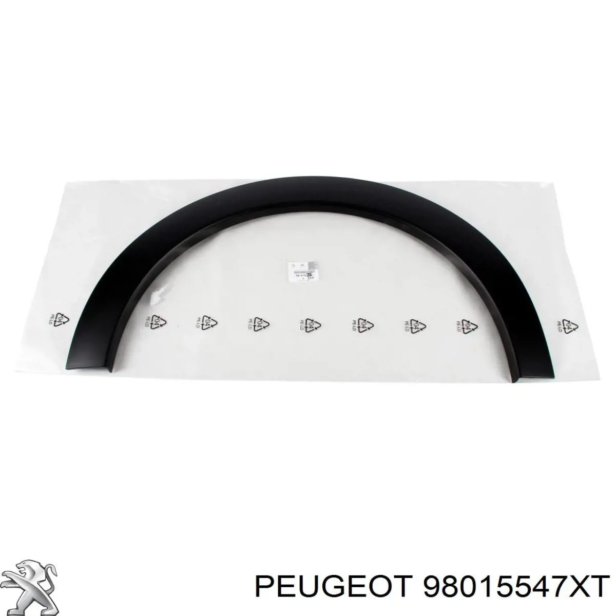 98015547XT Peugeot/Citroen expansor (placa sobreposta de arco do pára-lama dianteiro esquerdo)