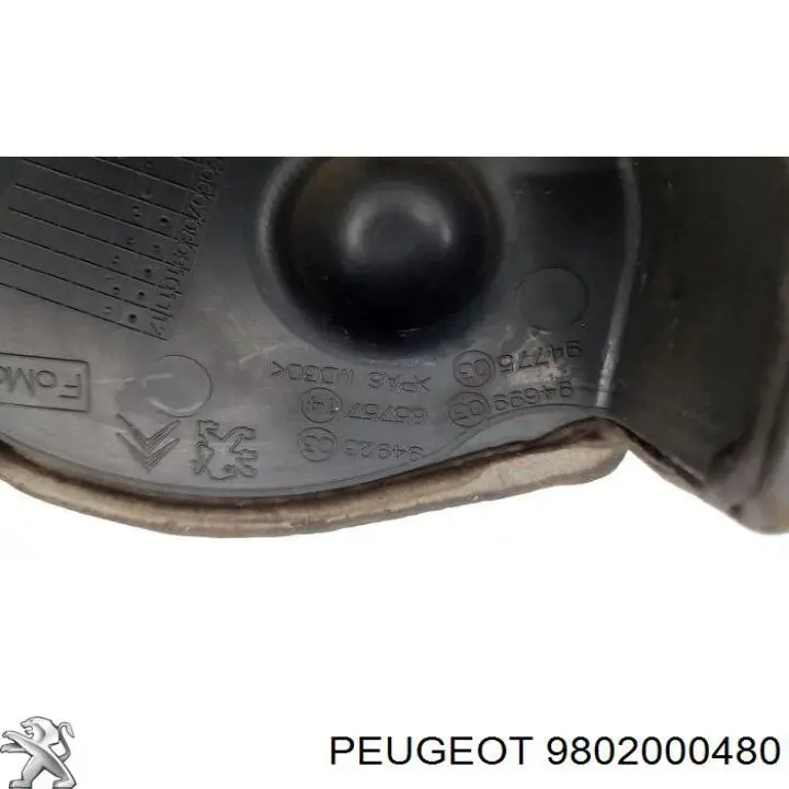 9802000480 Peugeot/Citroen tampa de motor dianteira