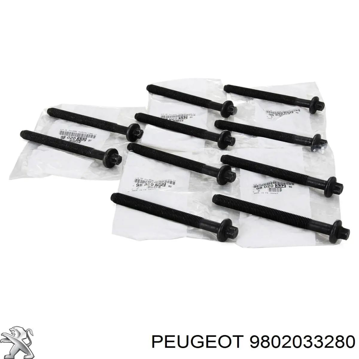 9802033280 Peugeot/Citroen Болт крепления головки блока цилиндров