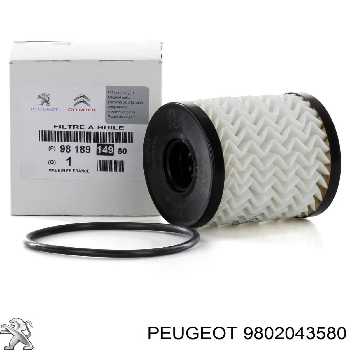 Relé de control de carga de batería 9802043580 Peugeot/Citroen