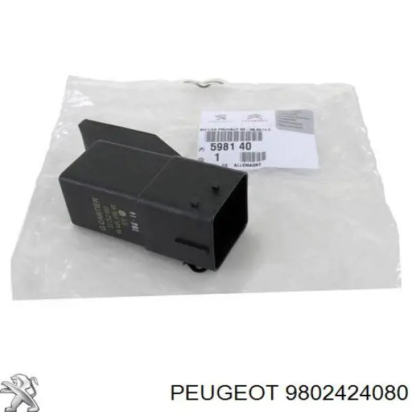 9802424080 PEUGEOT Relé de los calentadores original y equivalente