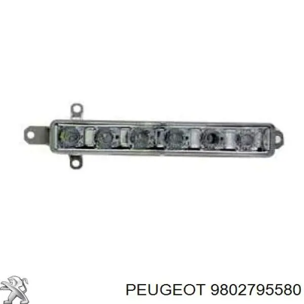 Габарит (указатель поворота) в бампере Peugeot/Citroen 9802795580
