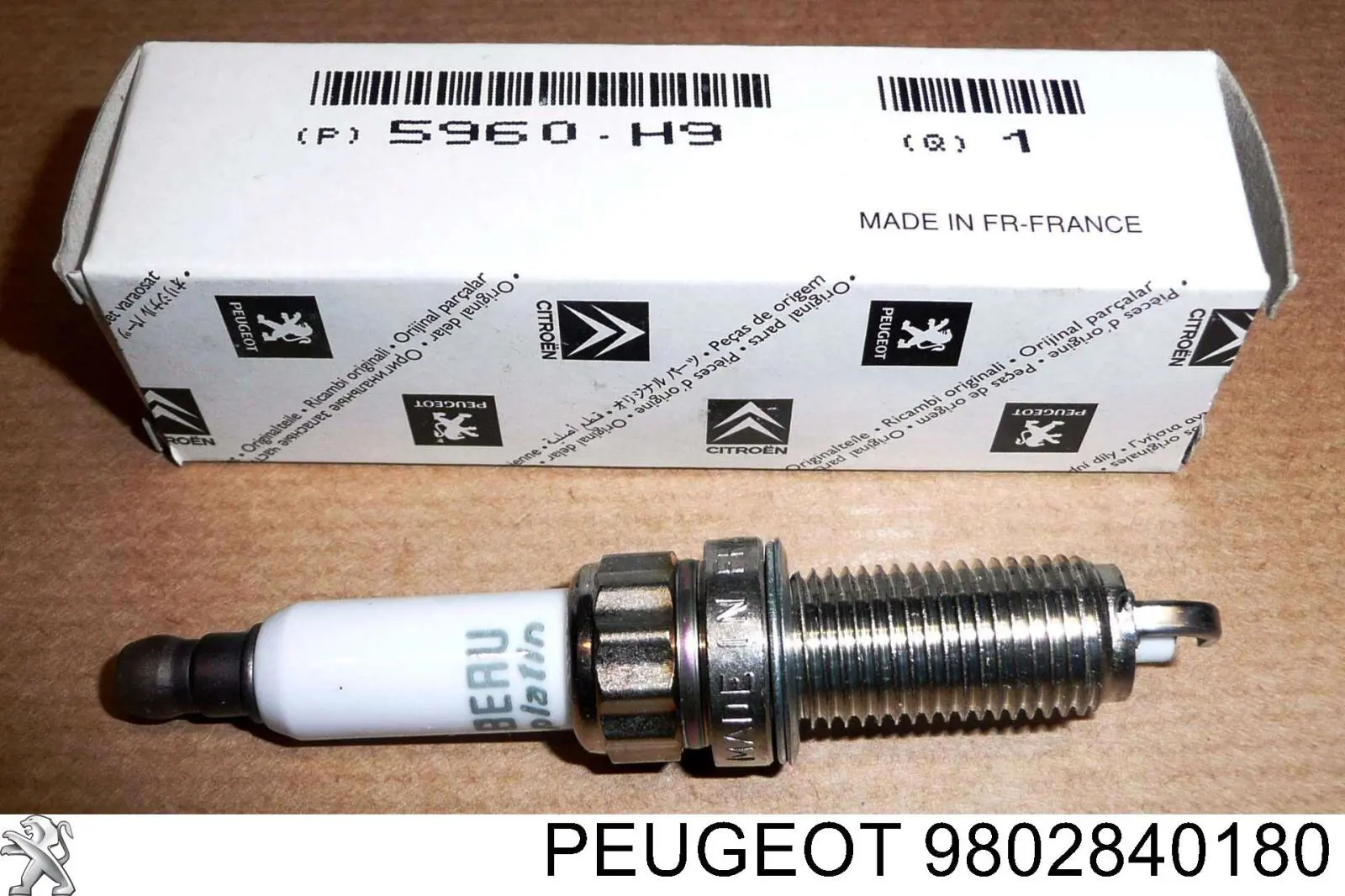 Свечи зажигания 9802840180 Peugeot/Citroen