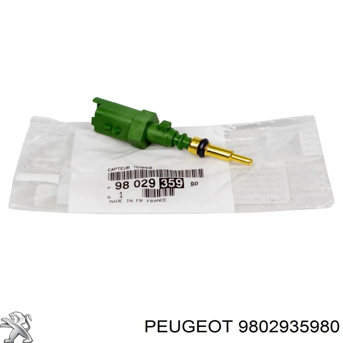 9802935980 Peugeot/Citroen sensor de temperatura do fluido de esfriamento