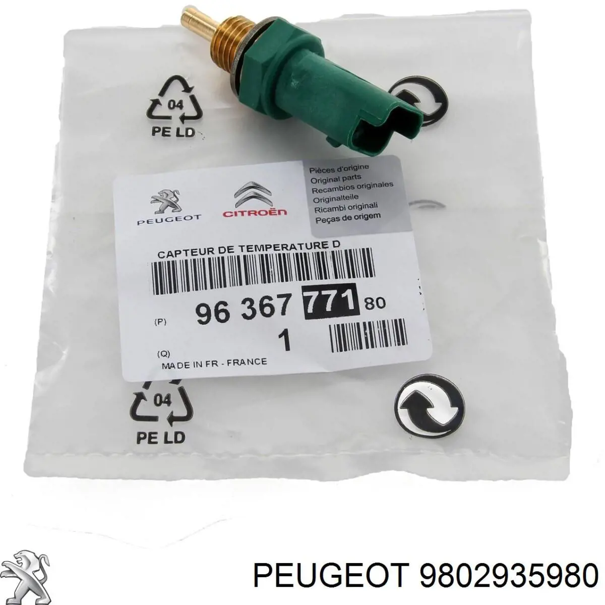 Датчик указателя температуры охлаждающей жидкости Peugeot/Citroen 9802935980 цена, от 28.21 USD