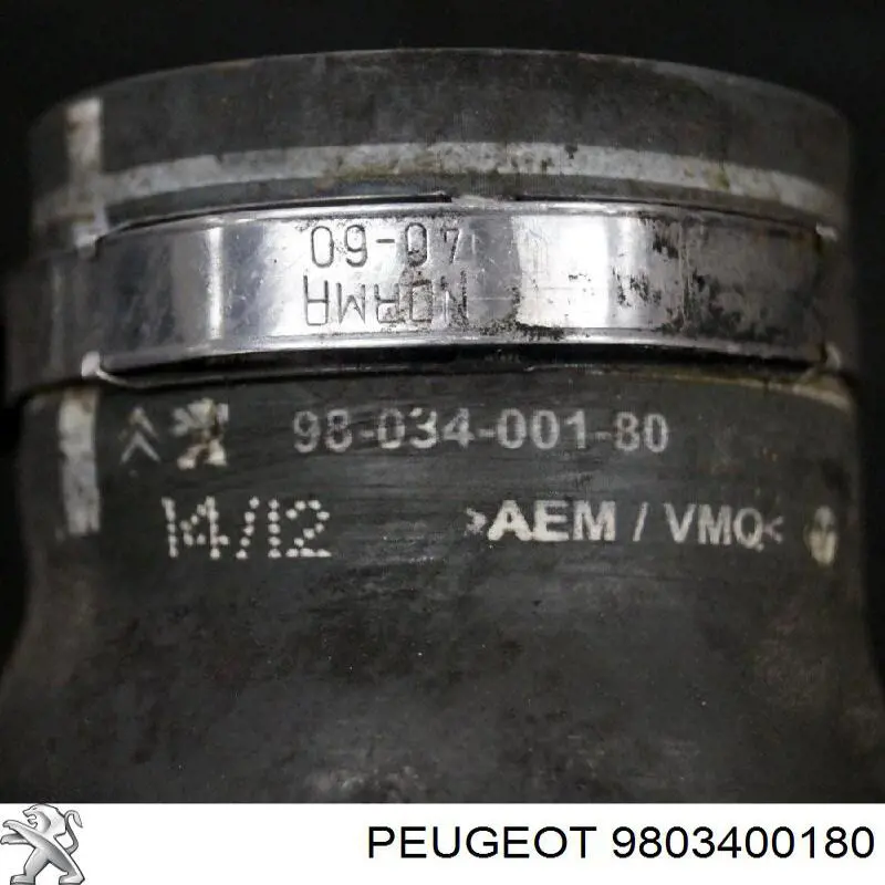 Шланг (патрубок) интеркуллера Peugeot/Citroen 9803400180