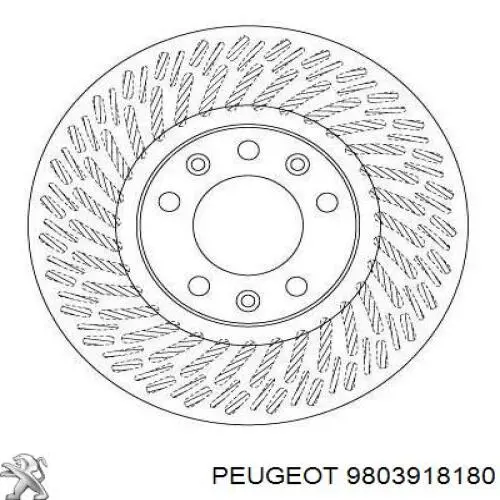 Freno de disco delantero 9803918180 Peugeot/Citroen