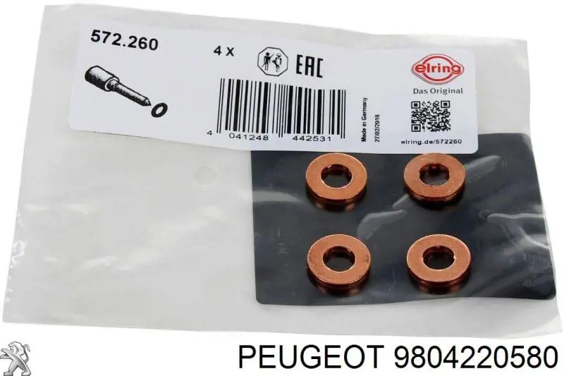 Купить 9804220580 Peugeot/Citroen Кольцо инжектора