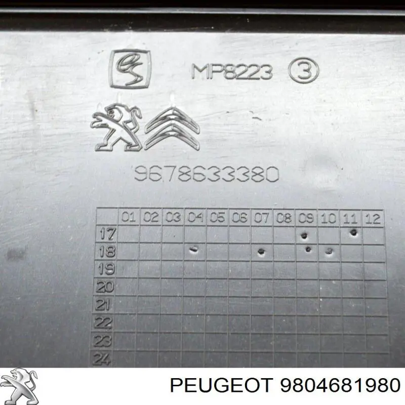 Купить 9804681980 Peugeot/Citroen Корпус блока предохранителей