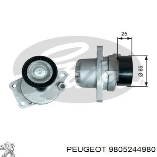 Ролик натяжителя приводного ремня Peugeot/Citroen 9805244980