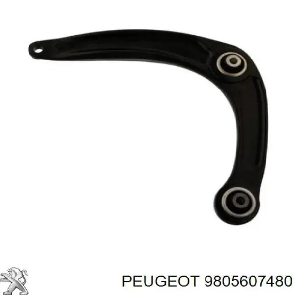 9805607480 Peugeot/Citroen braço oscilante inferior esquerdo de suspensão dianteira