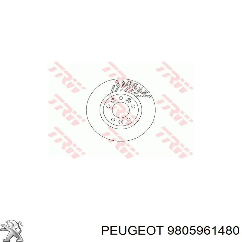 Передние тормозные диски 9805961480 Peugeot/Citroen