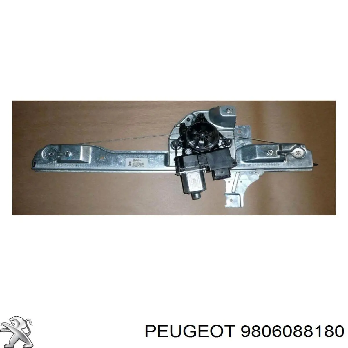 9806088180 Peugeot/Citroen mecanismo de acionamento de vidro da porta dianteira esquerda