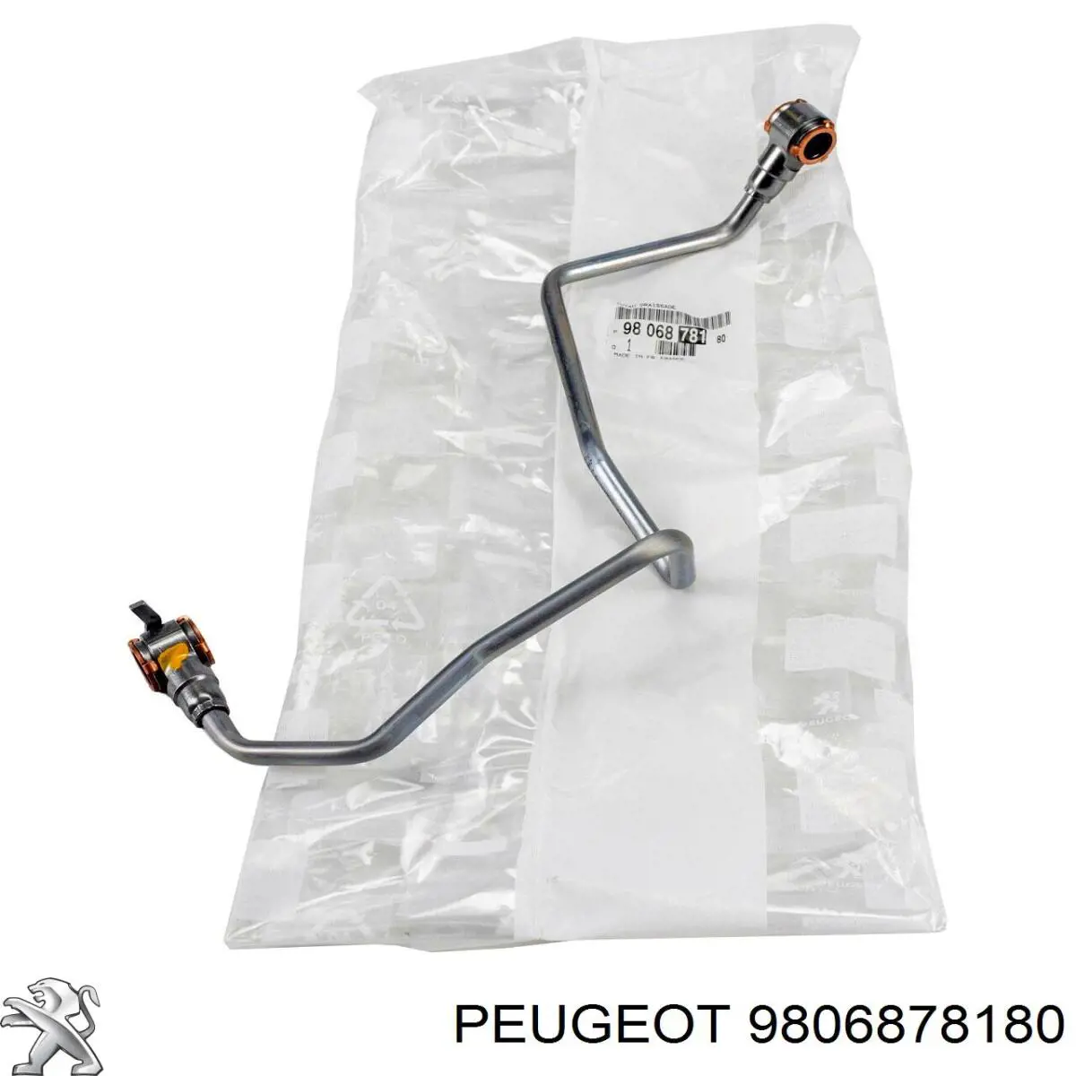 9806878180 Peugeot/Citroen tubo (mangueira de fornecimento de óleo de turbina)