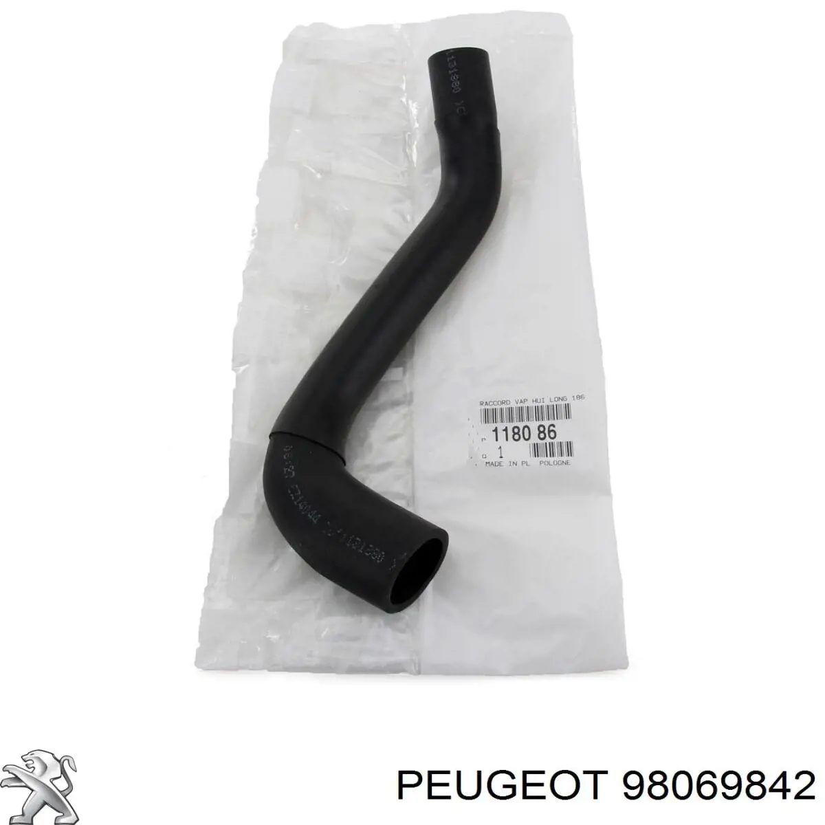Трубка (шланг) подачи масла к турбине 98069842 Peugeot/Citroen