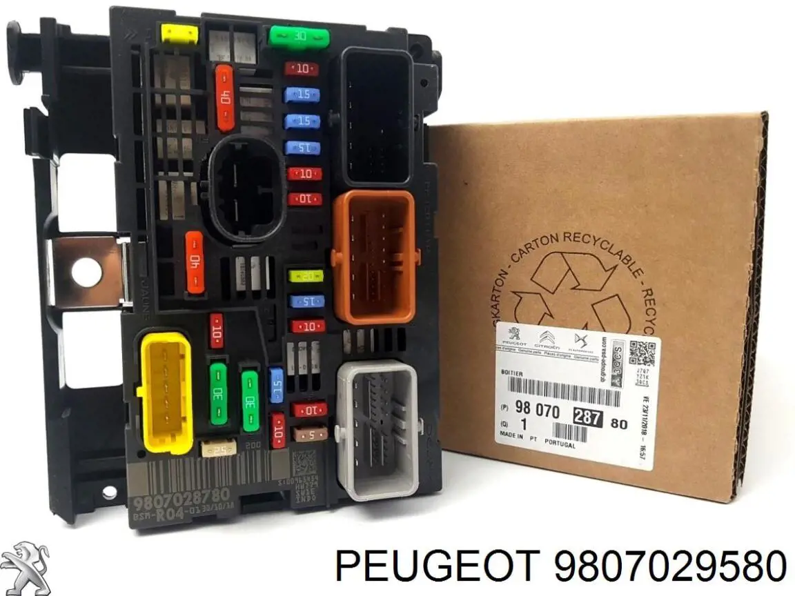 9807029580 Peugeot/Citroen unidade de dispositivos de segurança