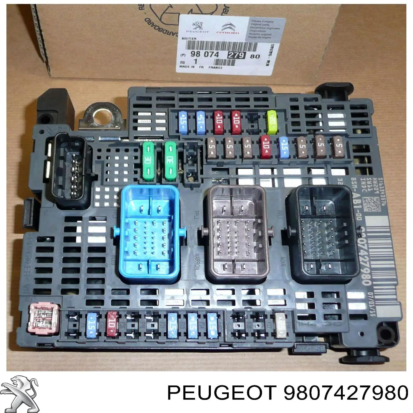 9807427980 PEUGEOT Caja de fusibles original y equivalente
