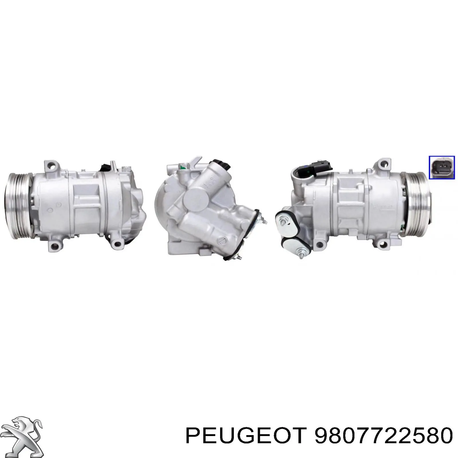 Компрессор системы кондиционирования Peugeot/Citroen 9807722580 цена, от 141.08 USD