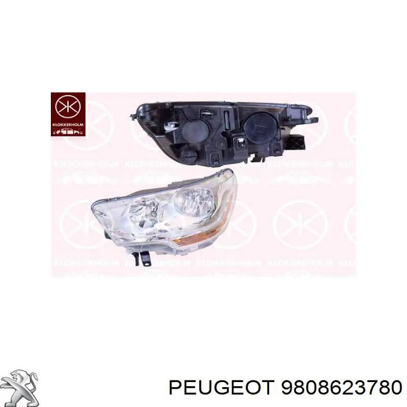 Купить 9808623780 Peugeot/Citroen Фара основная правая