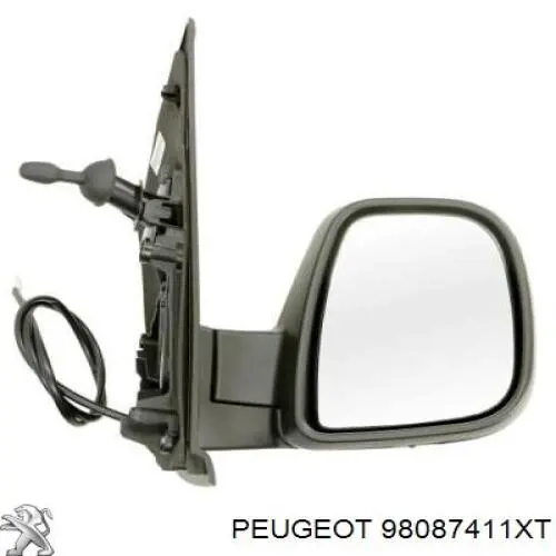 Cubierta De Espejo Retrovisor Derecho 98087411XT Peugeot/Citroen