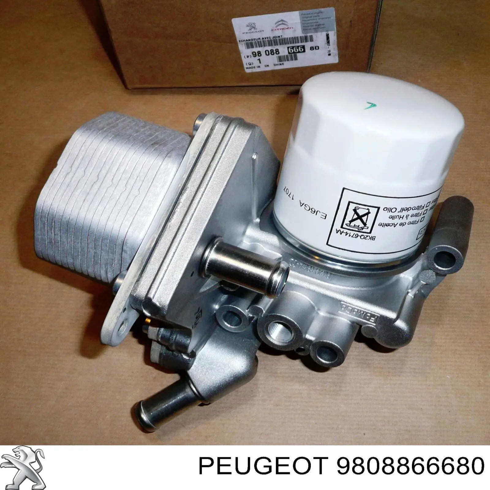Caja, filtro de aceite 9808866680 Peugeot/Citroen