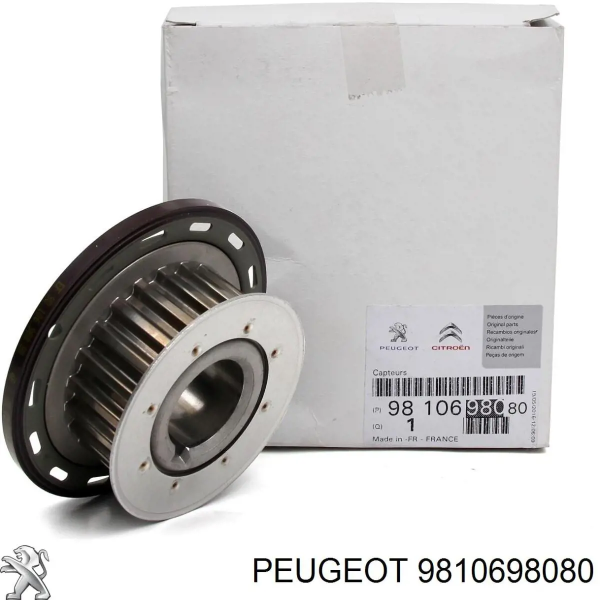 9810698080 Peugeot/Citroen engrenagem de cadeia da roda dentada de acionamento de cambota de motor