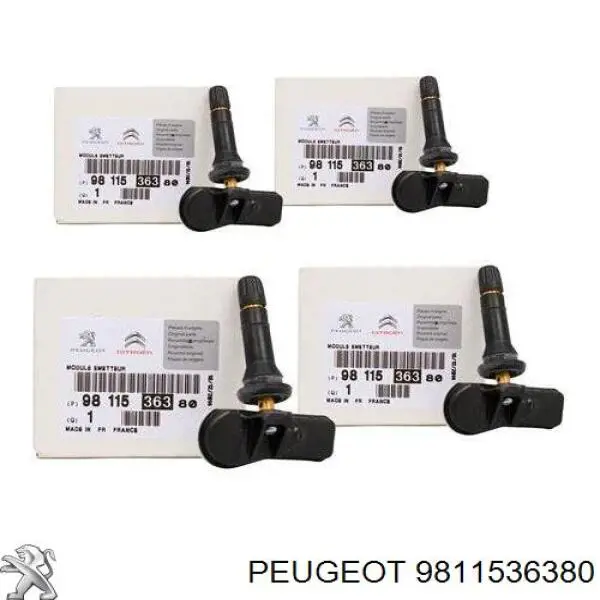9811536380 Peugeot/Citroen sensor de pressão de ar nos pneus