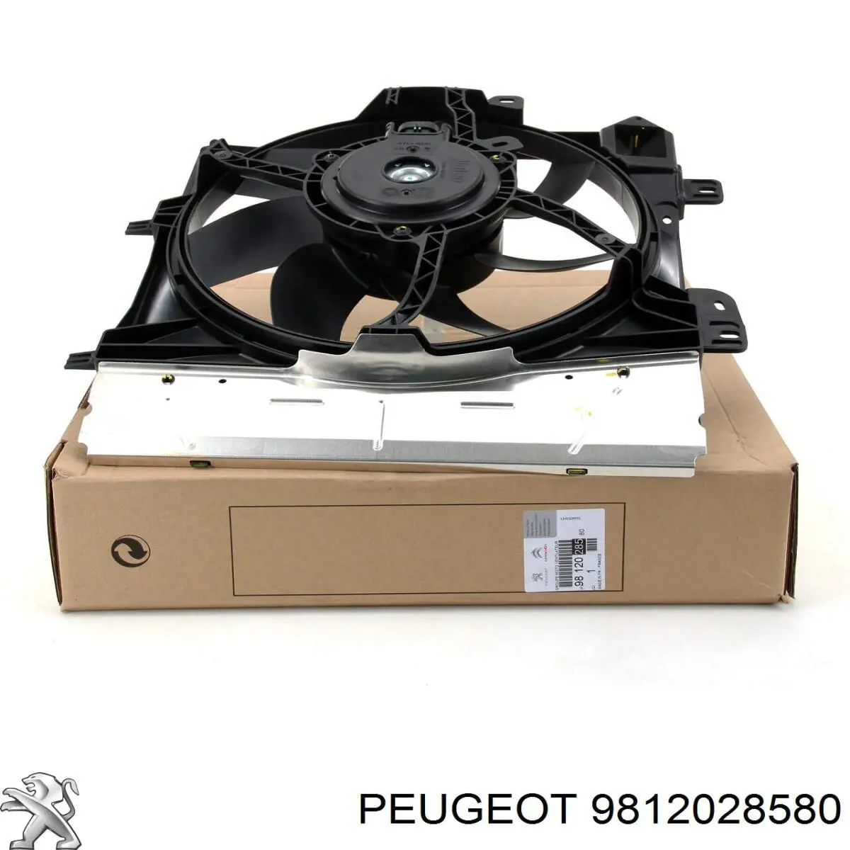 Купить 9812028580 Peugeot/Citroen Диффузор вентилятора в сборе с мотором и крыльчаткой