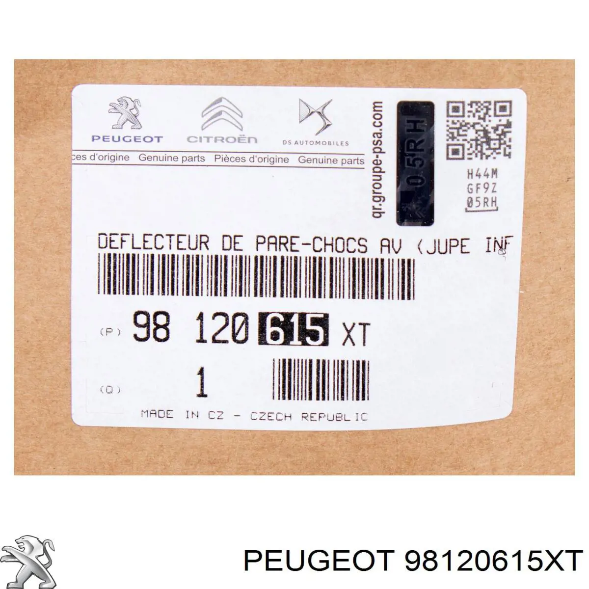 98120615XT Peugeot/Citroen Бампер передний, нижняя часть