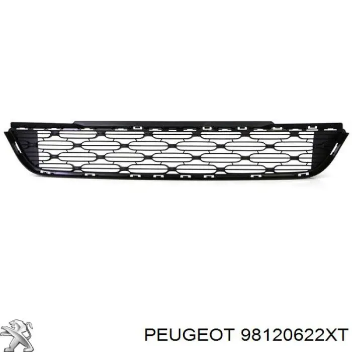98120622XT Peugeot/Citroen Центральная решетка переднего бампера