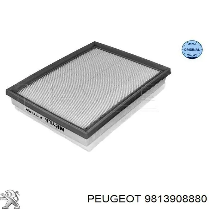 9813908880 PEUGEOT Filtro de aire original y equivalente