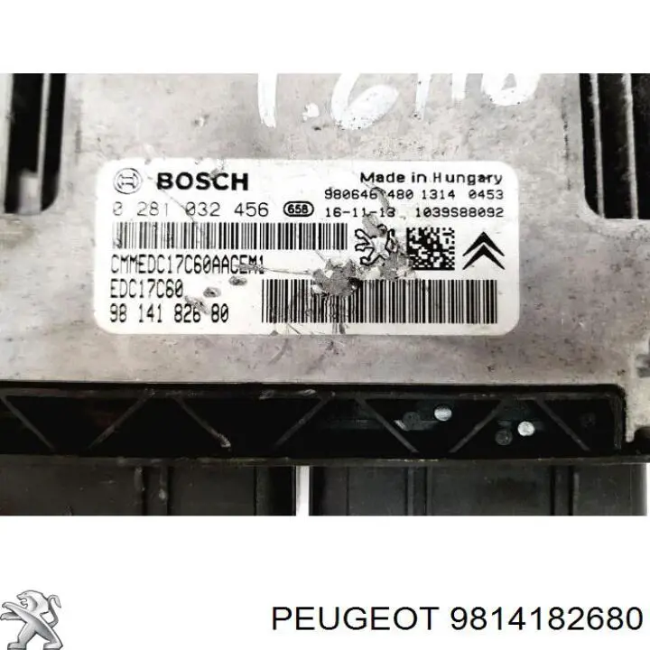 9814182680 Peugeot/Citroen módulo de direção (centralina eletrônica de motor)