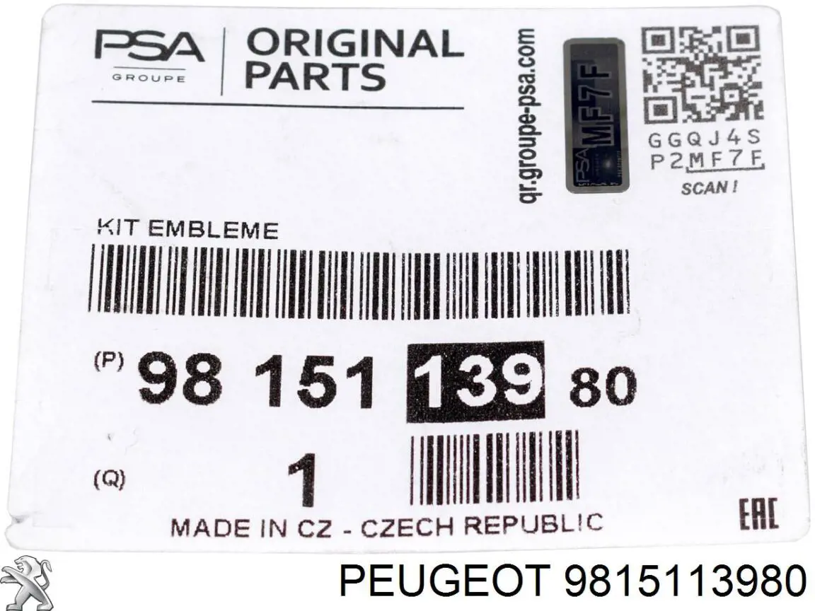 9815113980 Peugeot/Citroen