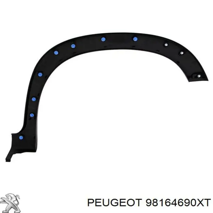 Молдинг арки колеса заднего, правый Peugeot/Citroen 98164690XT цена, от 21.28 USD