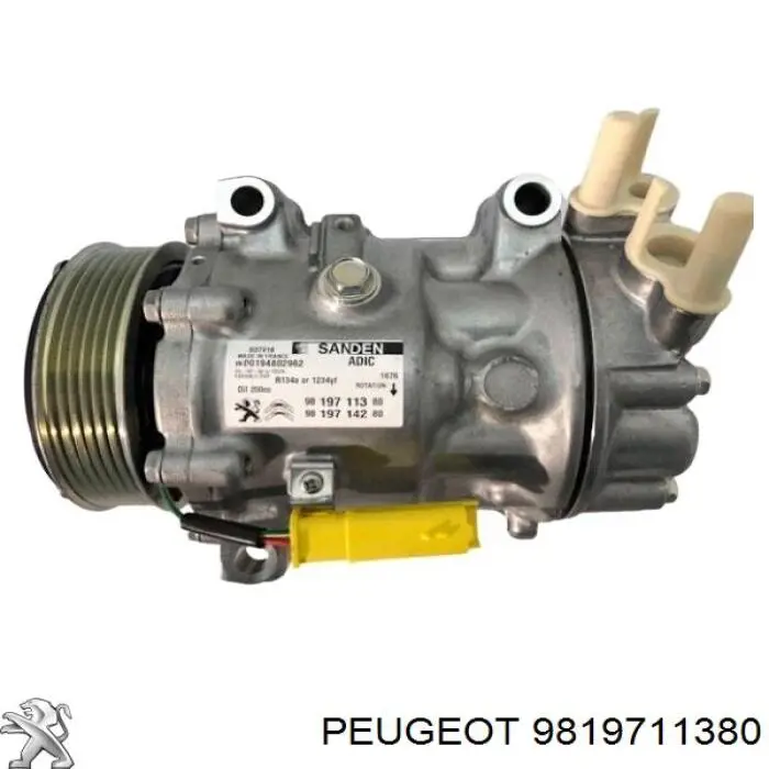 9806706780 Peugeot/Citroen compressor de aparelho de ar condicionado