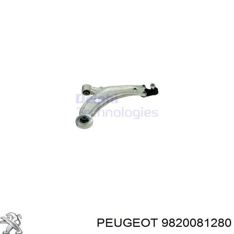 Barra oscilante, suspensión de ruedas delantera, inferior derecha 9820081280 Peugeot/Citroen