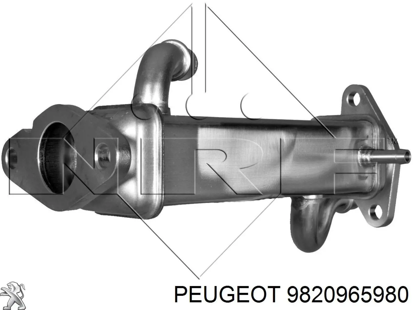 Enfriador EGR de recirculación de gases de escape 9820965980 Peugeot/Citroen