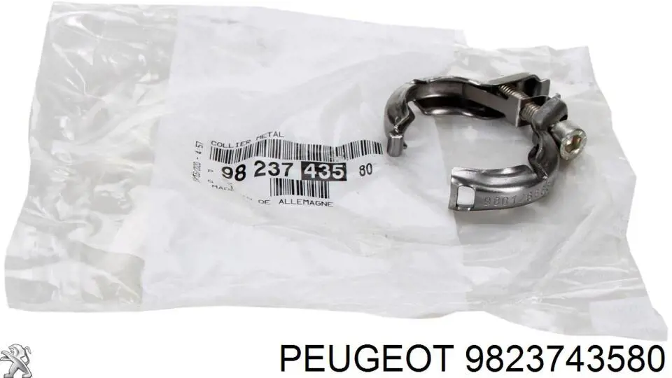 9823743580 Peugeot/Citroen соединительный хомут выпускного коллектора