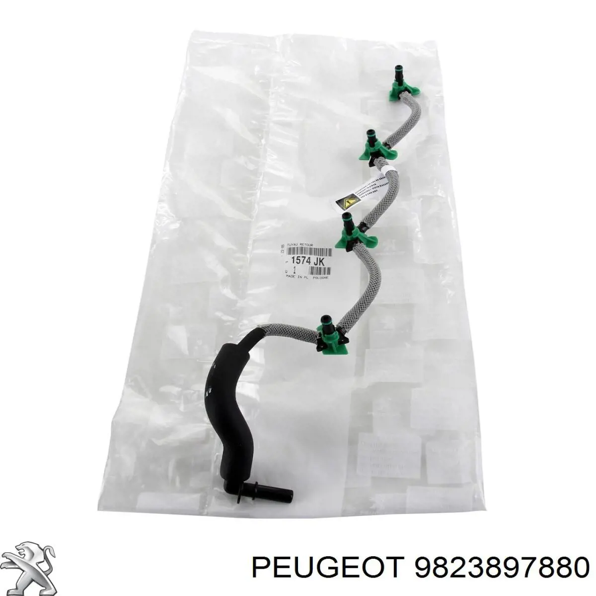 9823897880 Peugeot/Citroen Трубка топливная обратная от форсунок