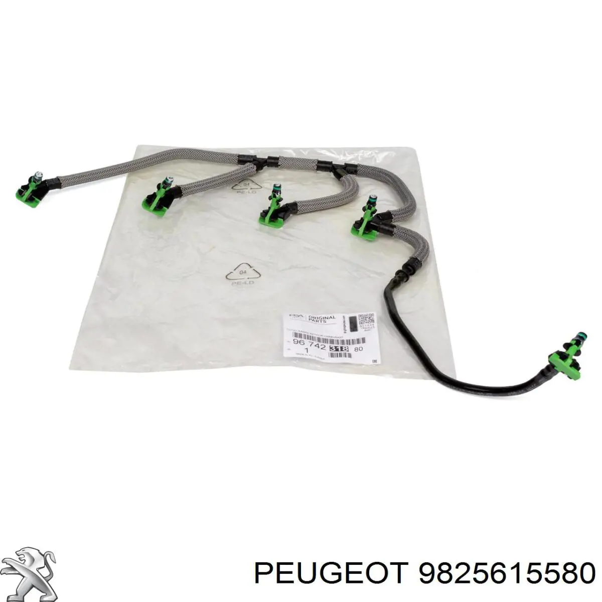 Трубка топливная форсунки 4-го цилиндра 9825615580 Peugeot/Citroen