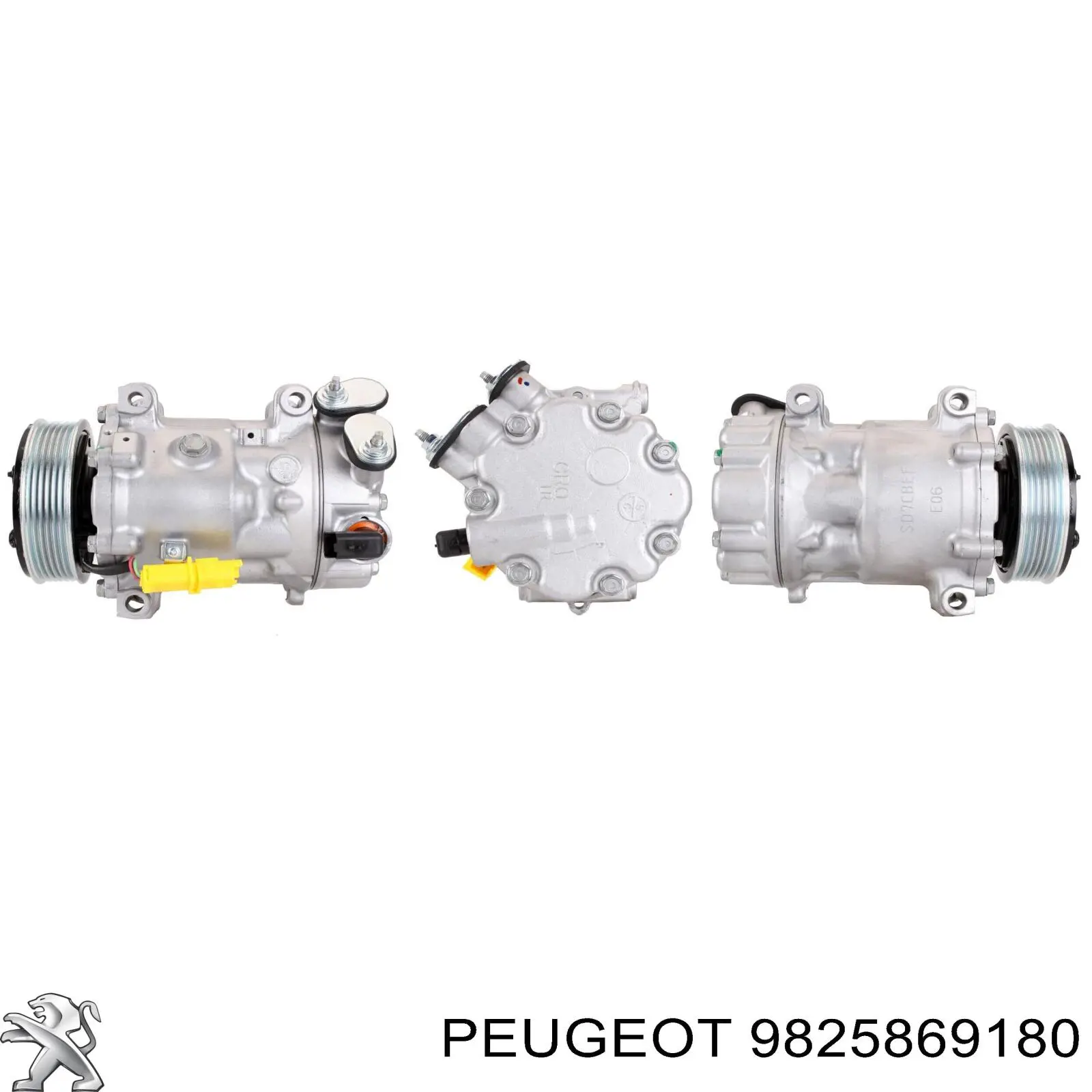 9825869180 Peugeot/Citroen compressor de aparelho de ar condicionado